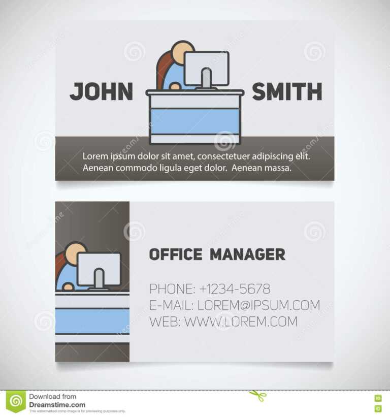 017 Template Ideas Business Card Print Office Manager Logo inside ...