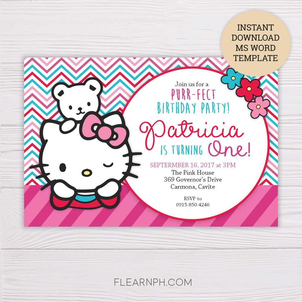 020 Birthday Party Invitation Ms Word Template Ideas Hello For Hello 