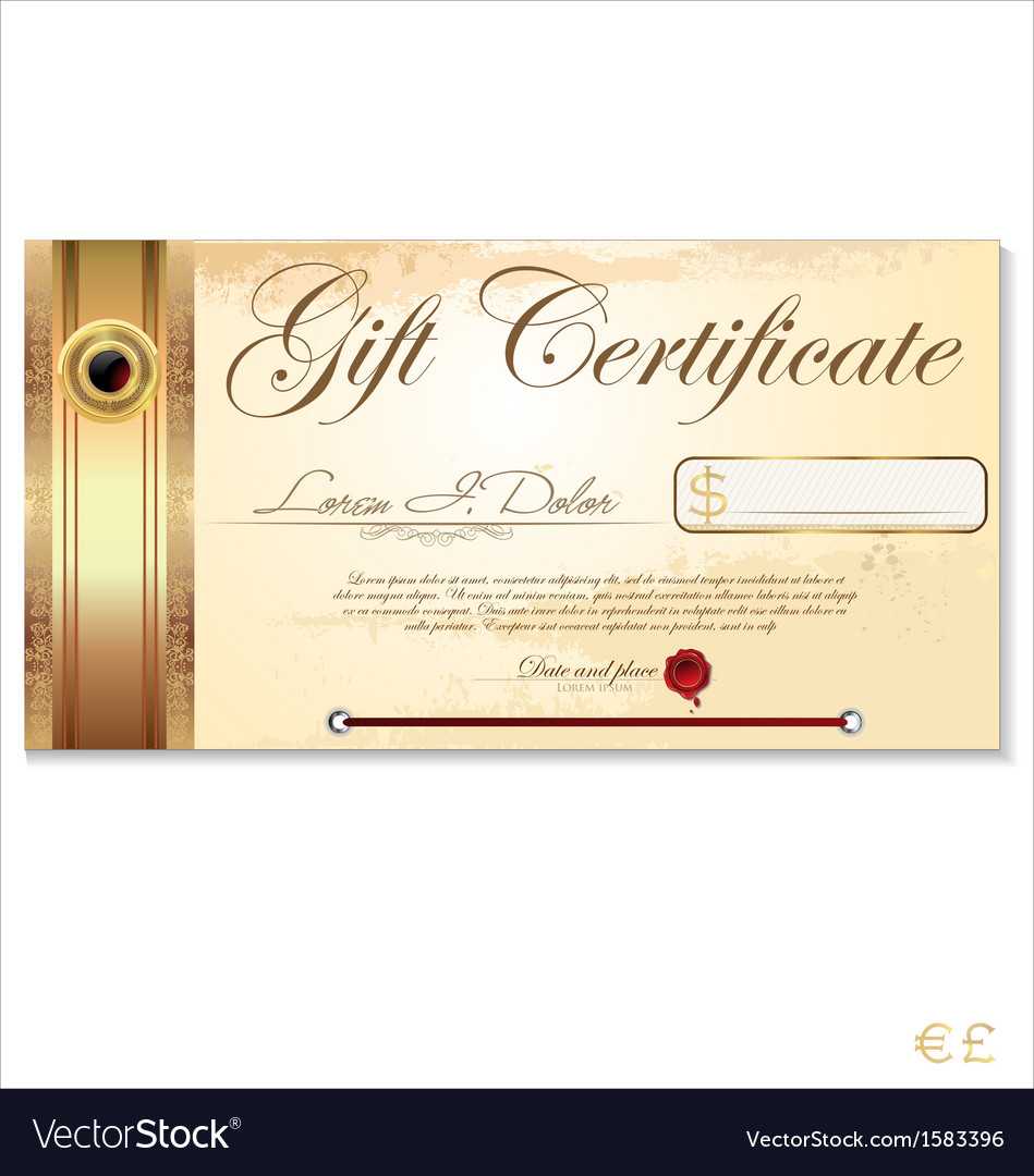 020 Luxury Gift Certificate Template Vector Card Free Inside Gift Certificate Template Photoshop
