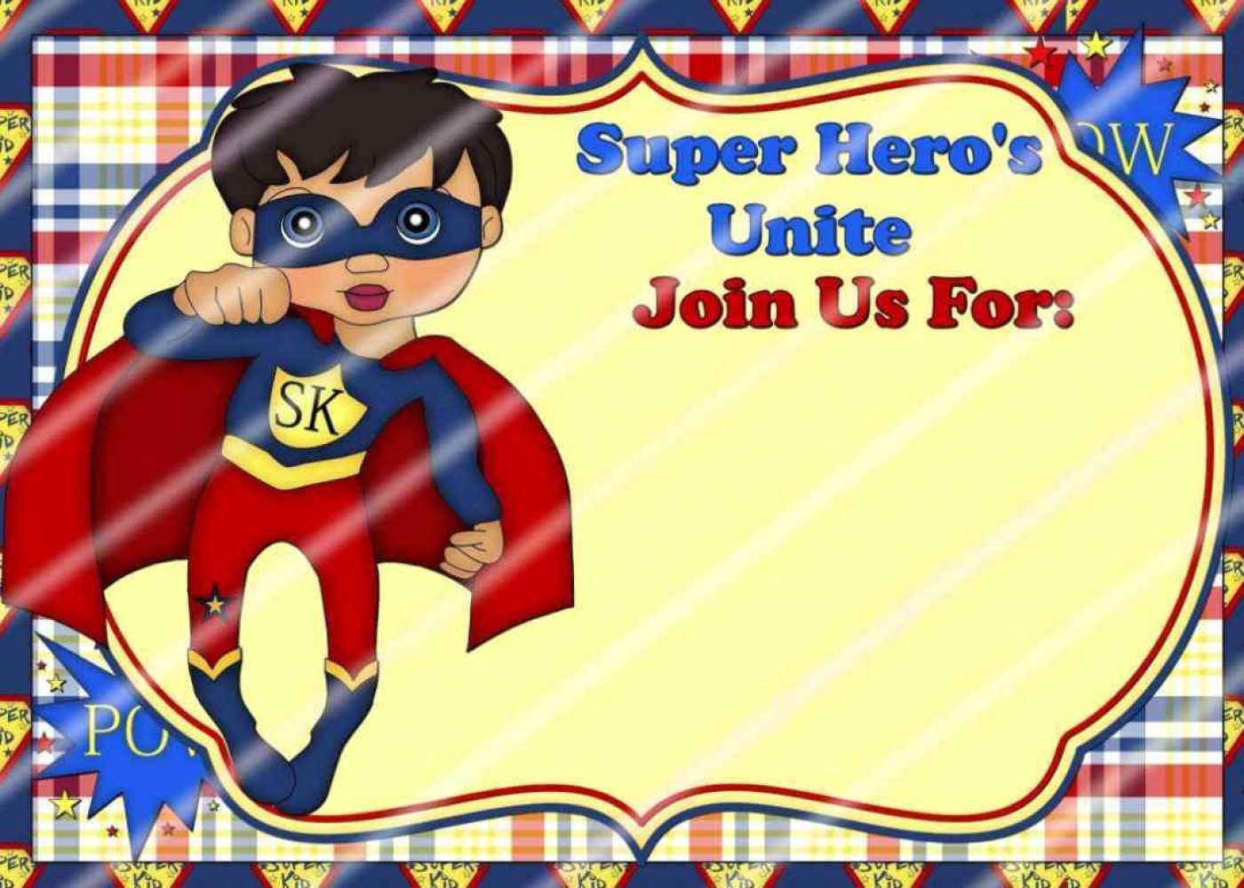 020 Template Ideas Pj Masks Layout 02 Superhero Invitation With Superman Birthday Card Template