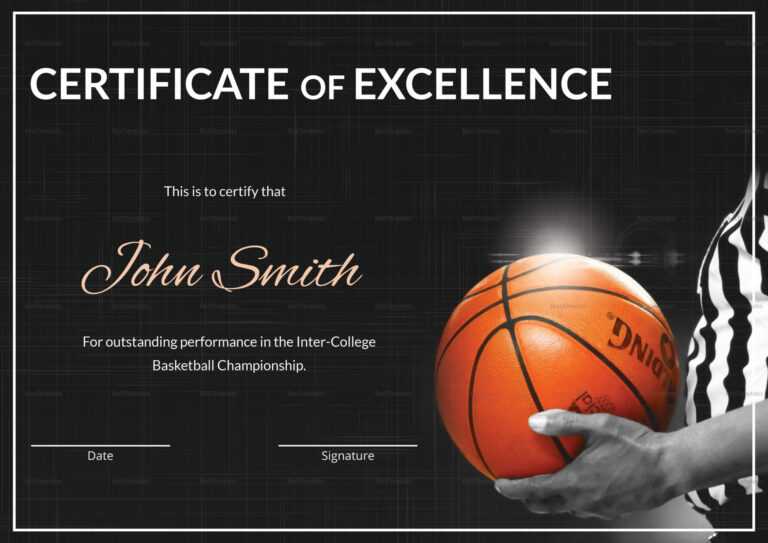 021 Basketball Certificate Award Template Word Awful Ideas Regarding