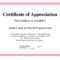 021 Certificate Of Appreciation Sample Wording Template Inside Employee Anniversary Certificate Template
