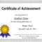 022 Certificate Of Achievement Template Word Doc Ideas Throughout Word Certificate Of Achievement Template