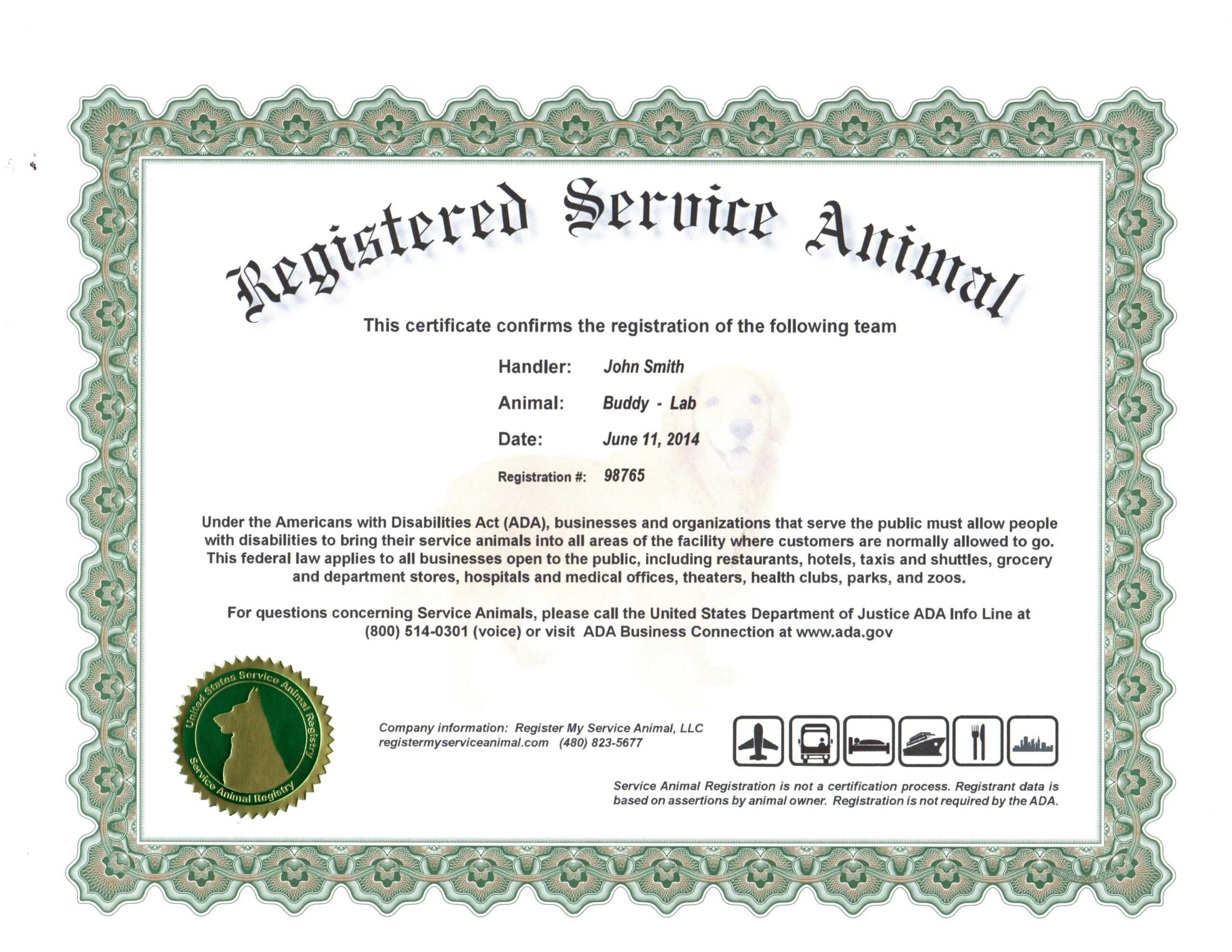 022 Service Dog Certificate Template Ideas Collection For Intended For Service Dog Certificate Template