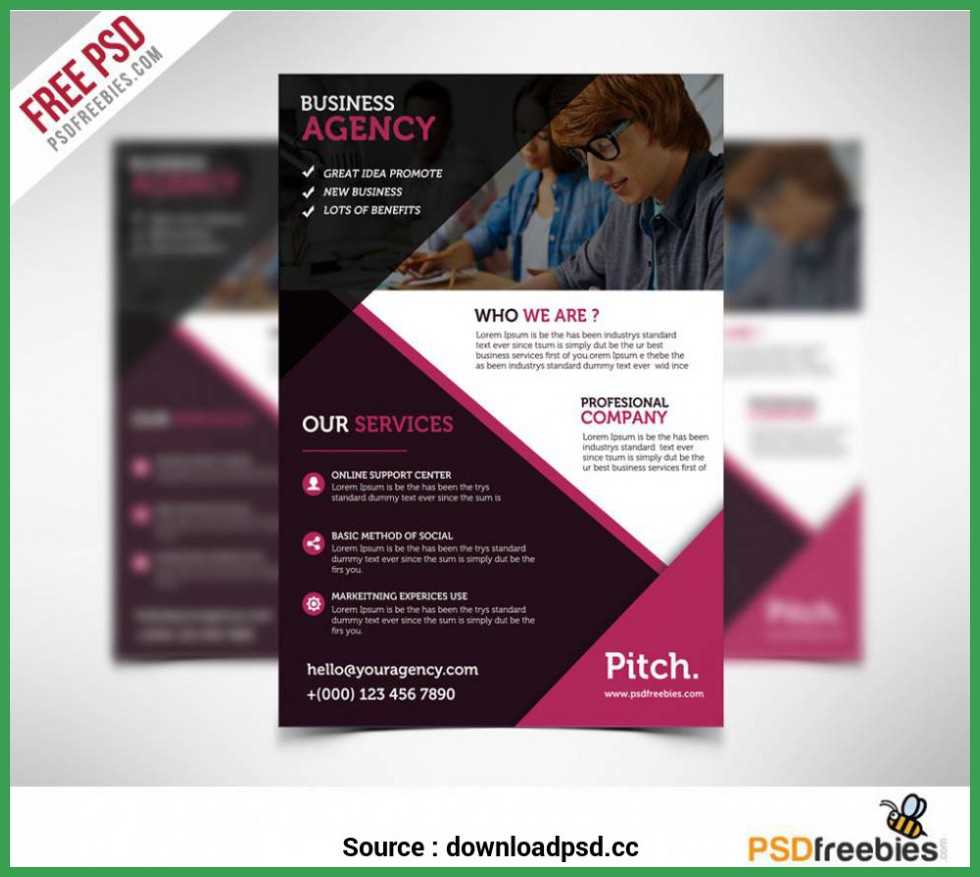023 Business Brochure Templates Free Download Psd Template With Cleaning Brochure Templates Free