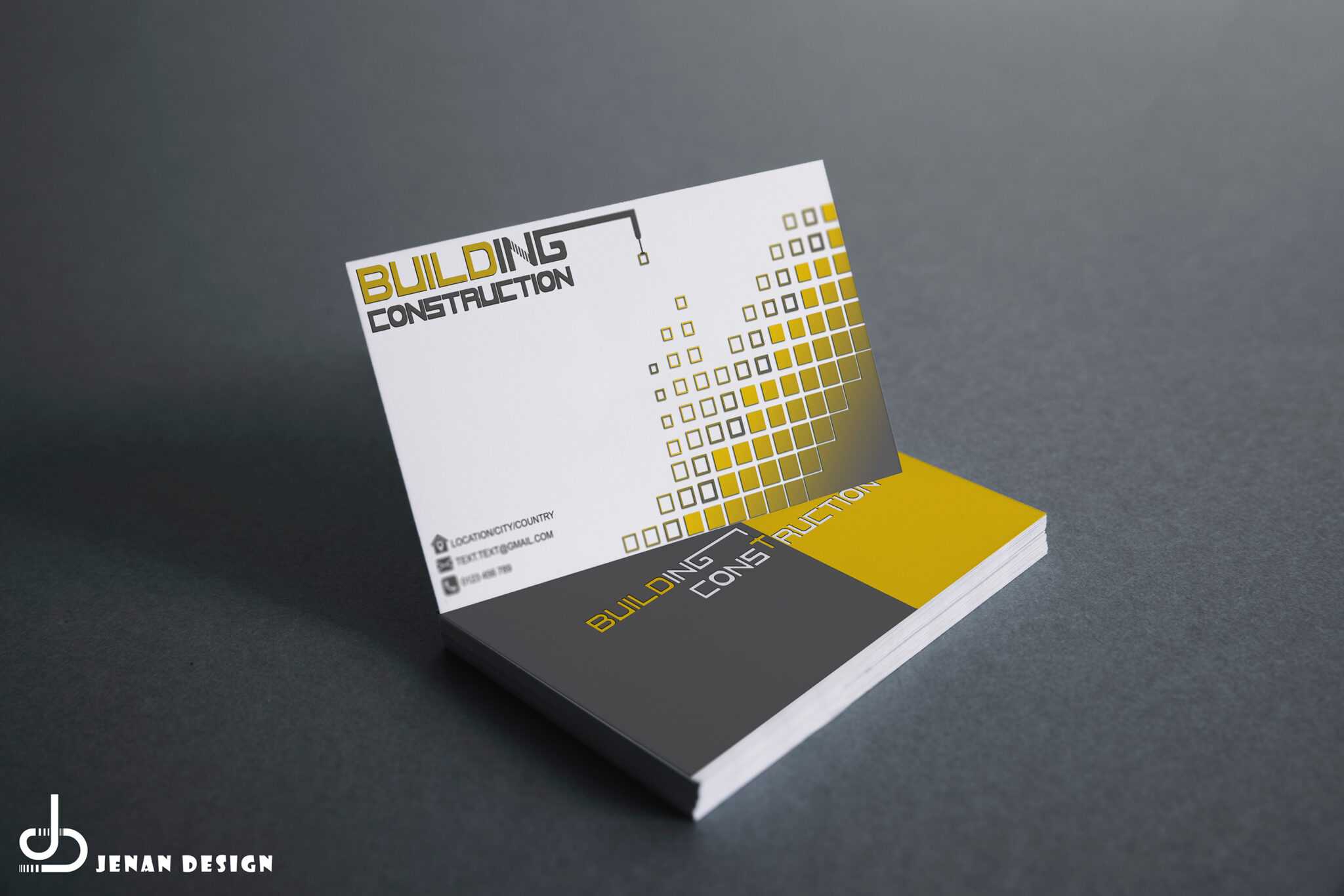 023 Free Construction Business Card Template Word Building In