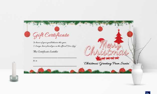 023 Photo Gift Certificate Template Free Printable Merry for Free Christmas Gift Certificate Templates