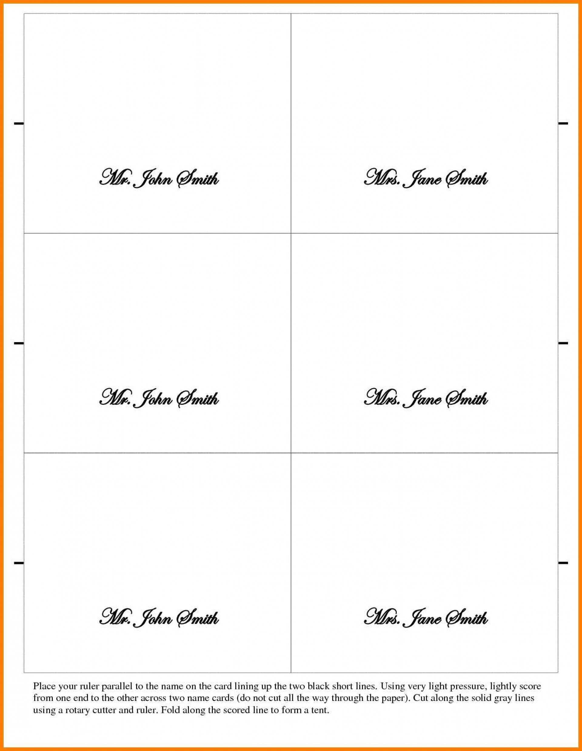 023 Place Cards Template Word Ideas Card Unique Wedding With Fold Over Place Card Template