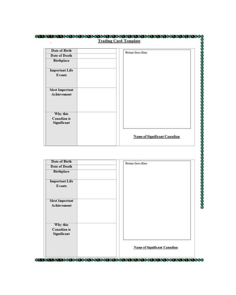 024 Baseball Trading Card Template Free Download Ideas Inside Trading