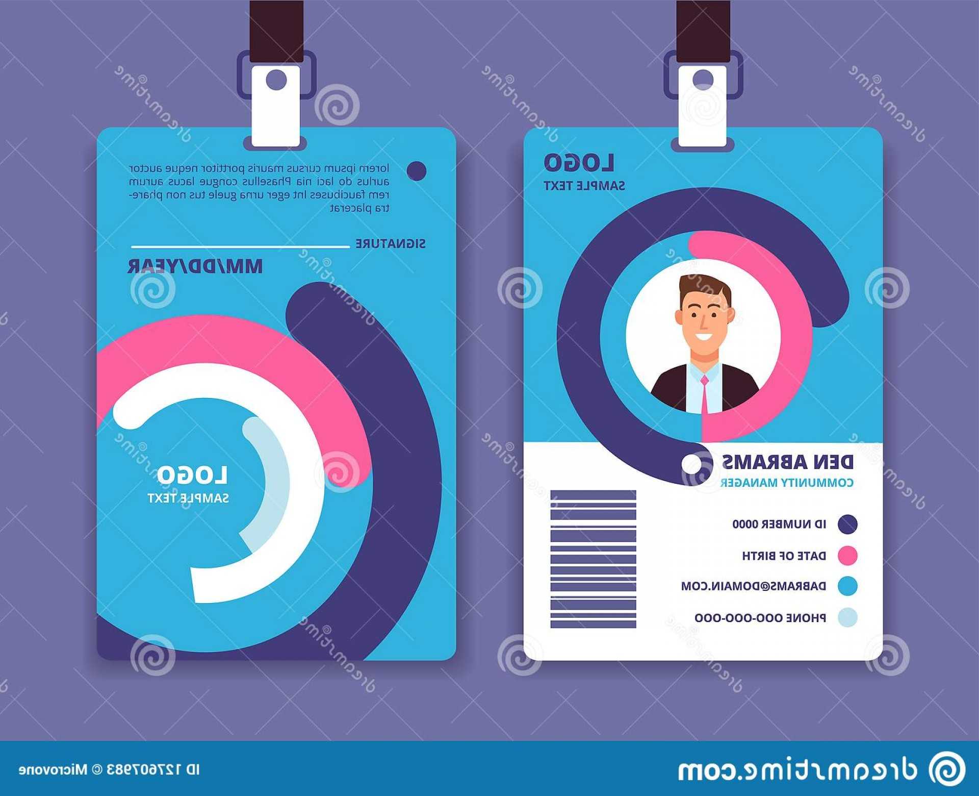 024 Corporate Id Card Professional Employee Identity Badge Throughout Pvc Id Card Template