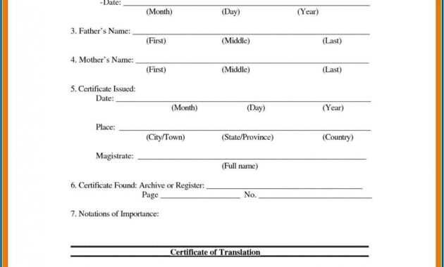 024 Official Birth Certificate Template Simple Uscis in Birth Certificate Translation Template Uscis