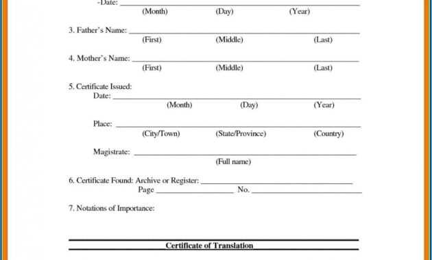 024 Official Birth Certificate Template Simple Uscis within Uscis Birth Certificate Translation Template