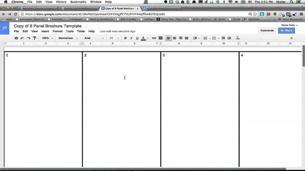 Google Drive Trifold Template