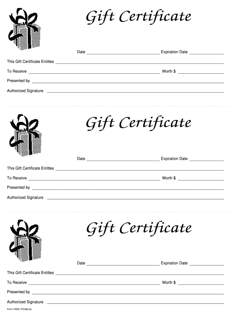 026 Free Gift Card Template Pdf Large Printable Certificates Within Fillable Gift Certificate Template Free