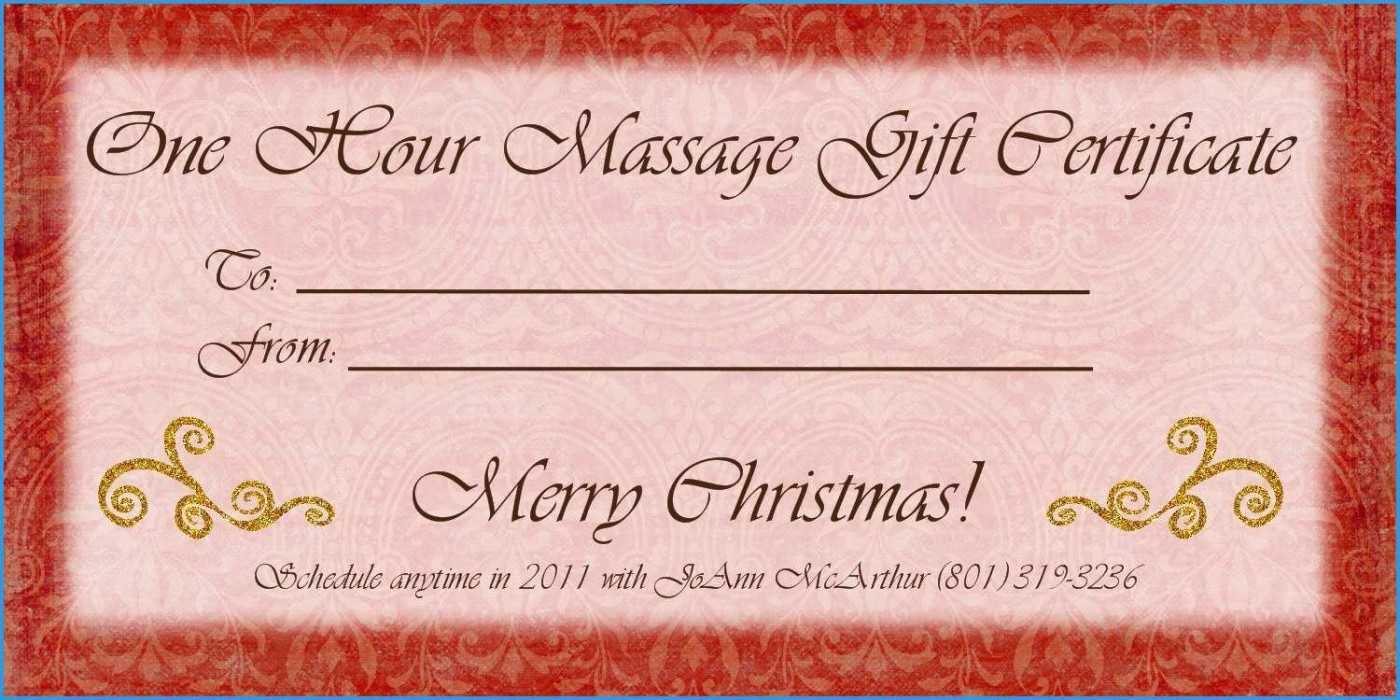 026 Template Ideas Free Printable Gift Vouchers Certificate Regarding Massage Gift Certificate Template Free Printable