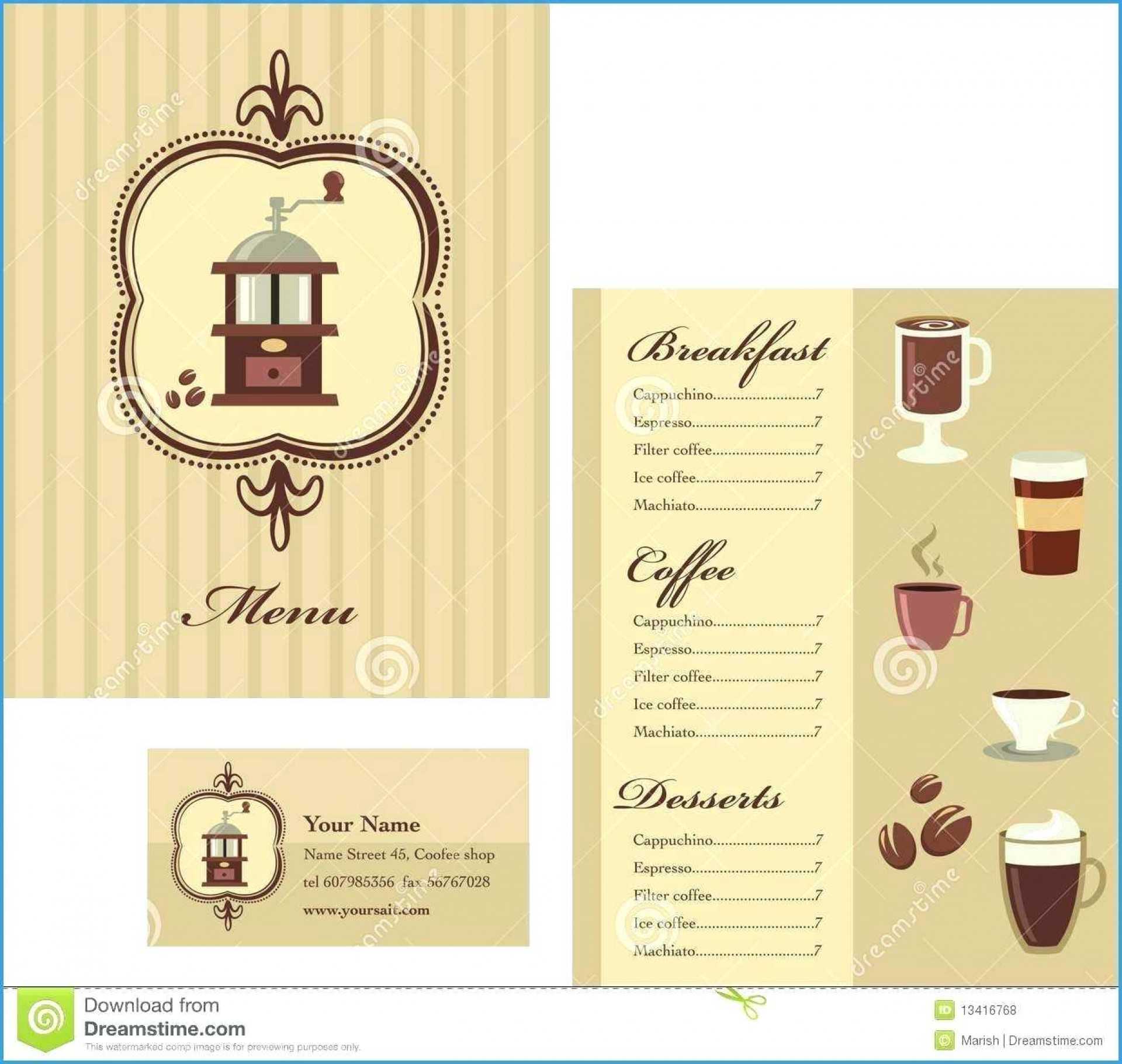 028 Menu Template Free Download Beautiful And Business Card For Coffee Business Card Template Free