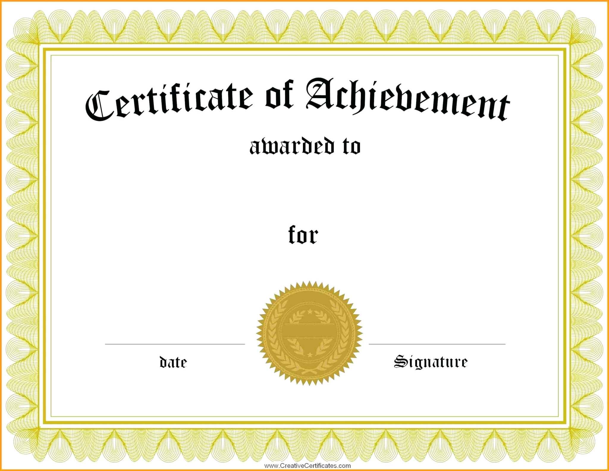 Image 5 for Award Certificate Templates Word 2007