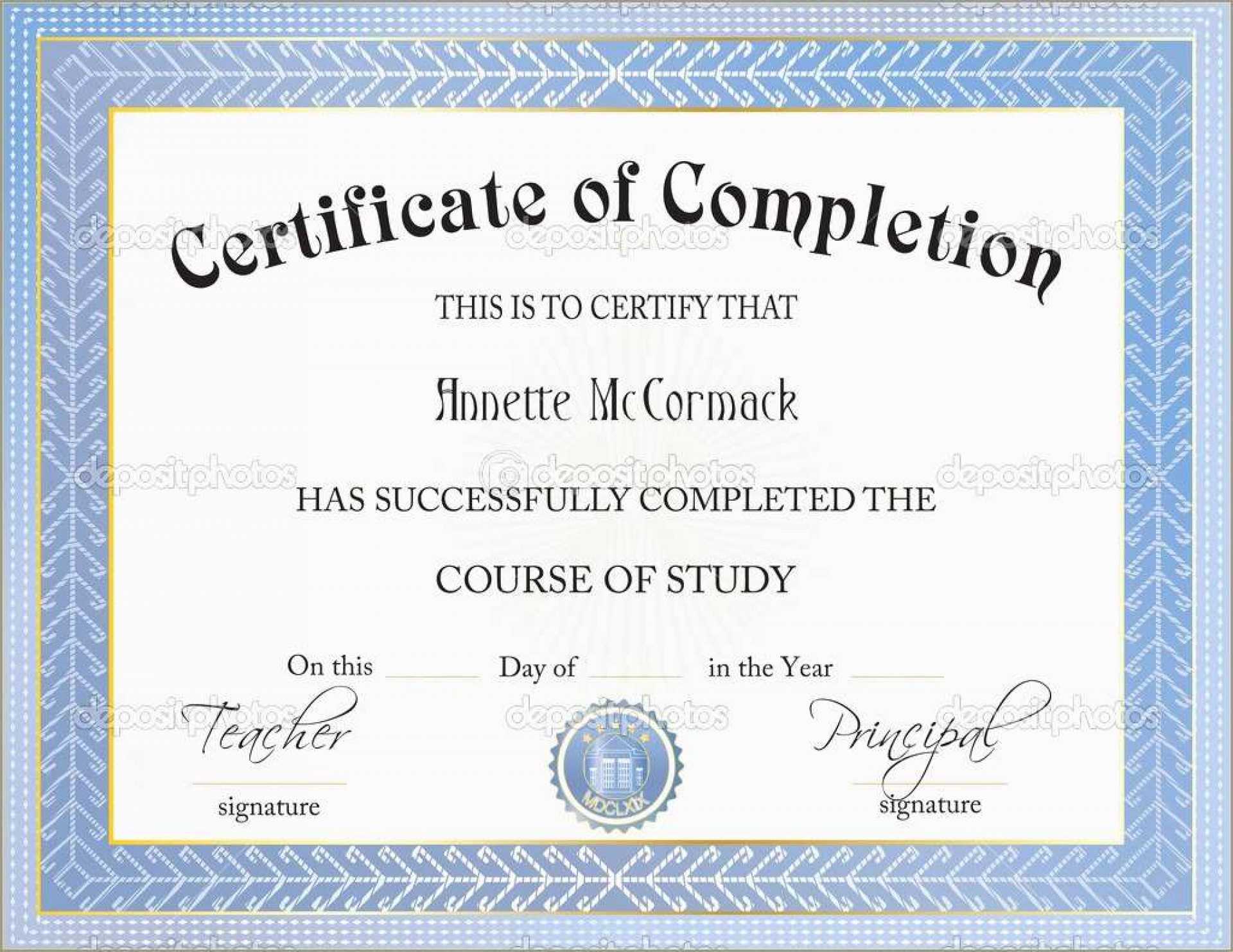 028 Template Ideas Certificate Of Completion Word Format For Inside Certificate Of Completion Word Template