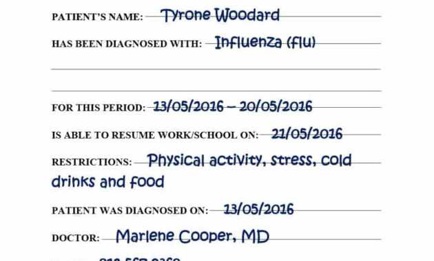 029 Fake Doctors Note Templates For School Work With Regard inside Free Fake Medical Certificate Template
