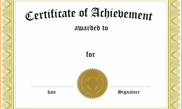 029 Generic Certificate Template Martial Arts Templates regarding Generic Certificate Template