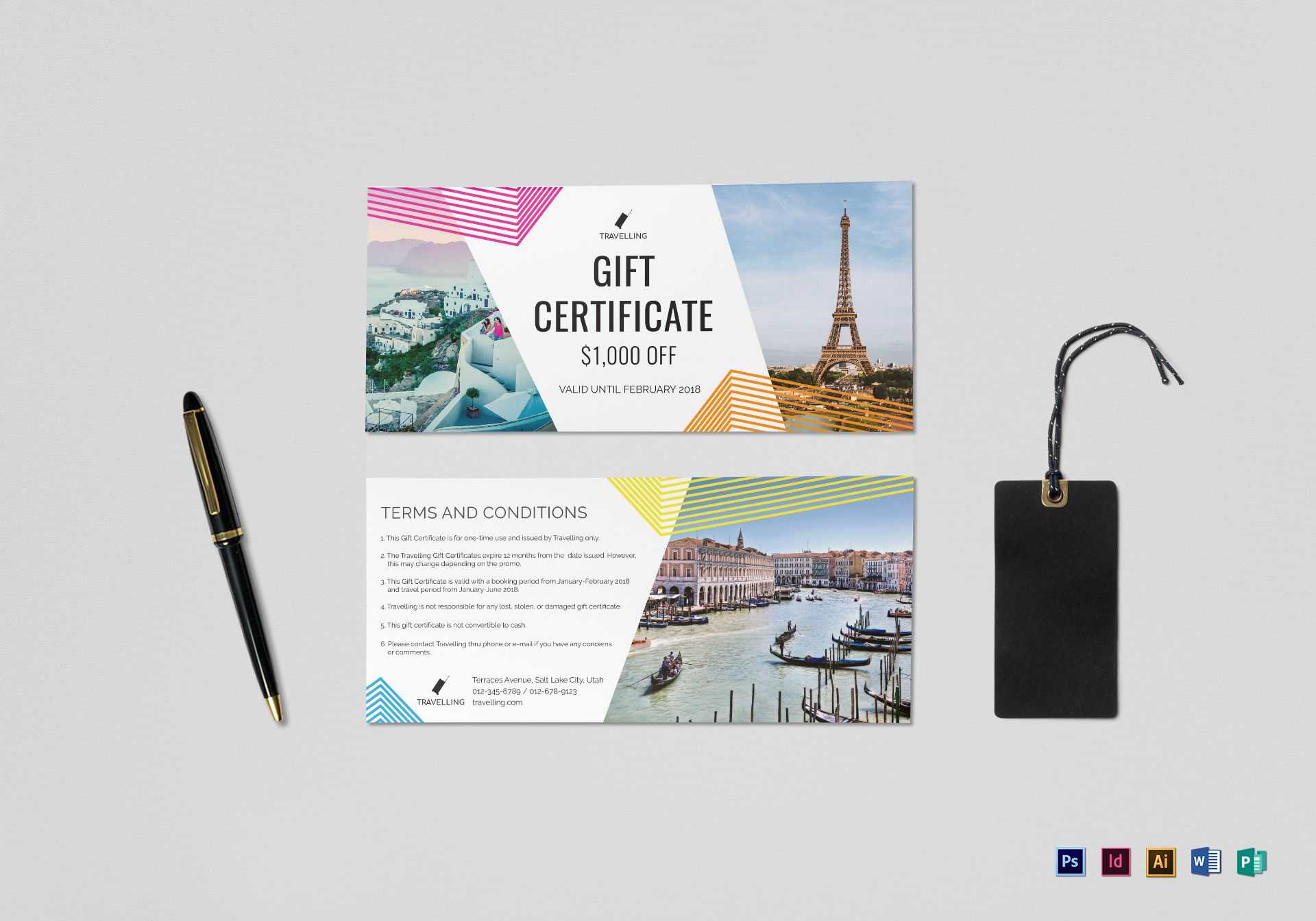 030 Template Ideas Templates For Gift Certificates Travel In Mock Certificate Template