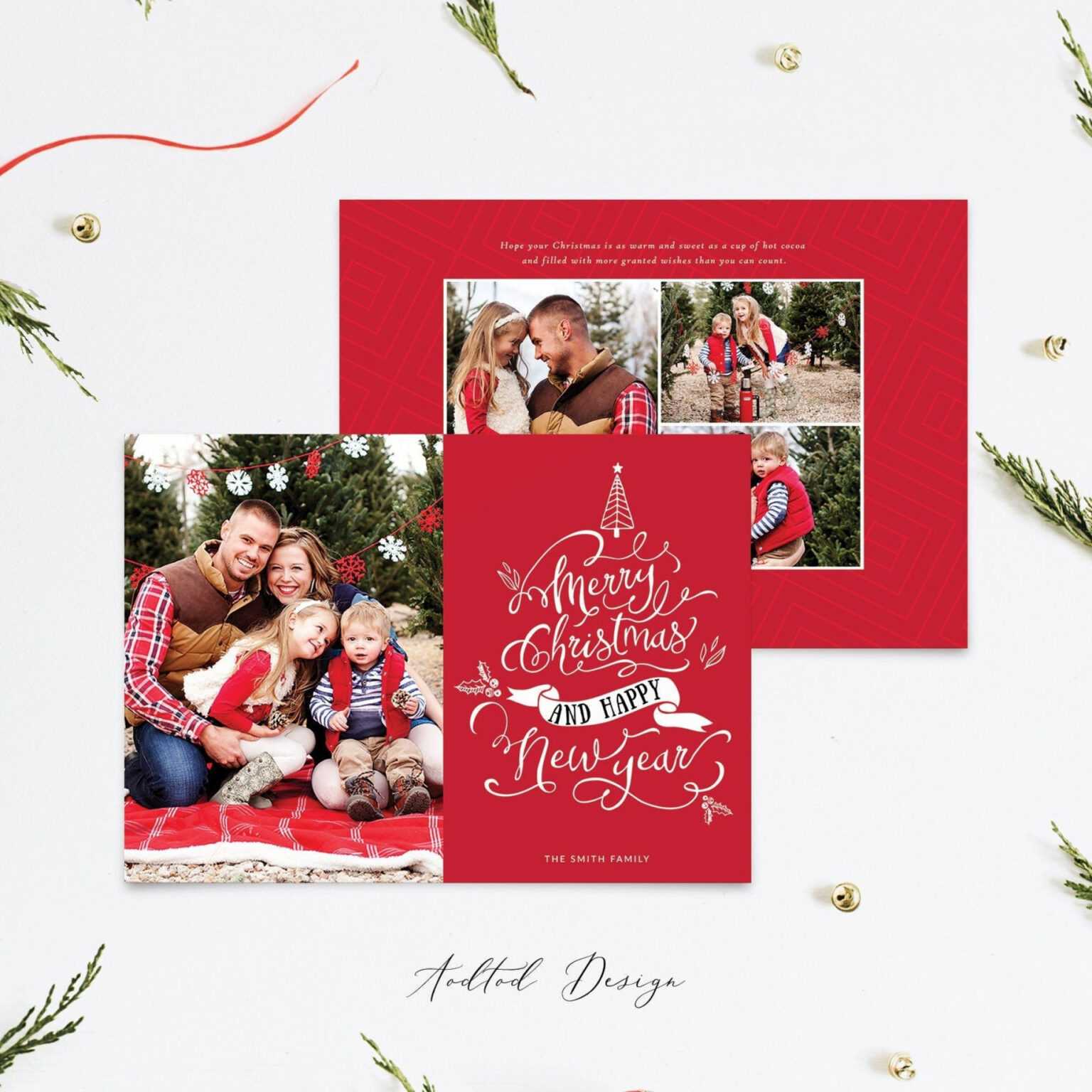christmas photo card templates photoshop free