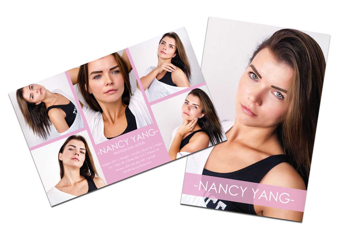 031 Model Comp Card Template Outstanding Ideas Psd Free Within Free Model Comp Card Template Psd