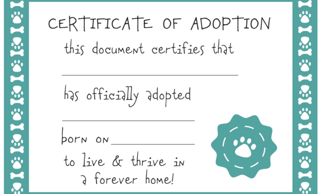 032 Template Ideas Blank Service Dog Certificate Screen Shot with regard to Pet Adoption Certificate Template