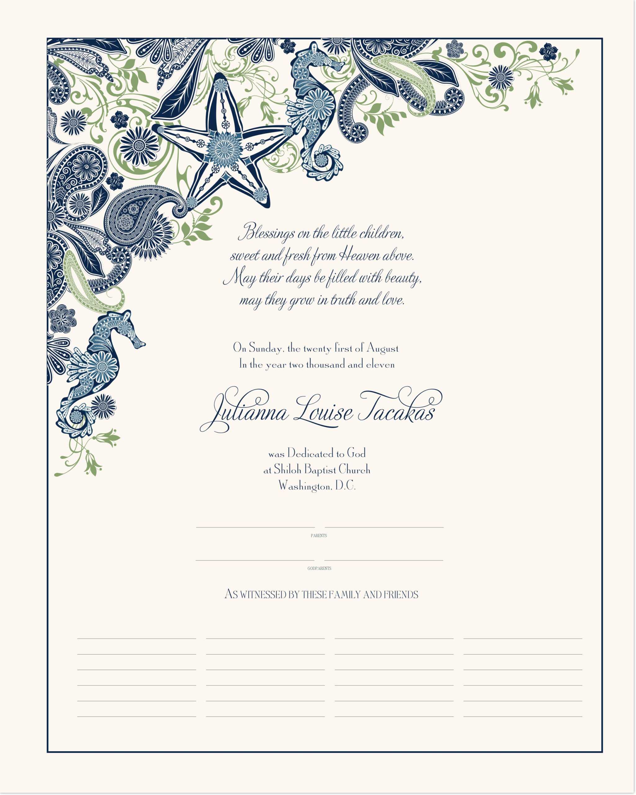 032 V Baby Dedication Certificate Template Free Archives As Inside Baby Dedication Certificate Template