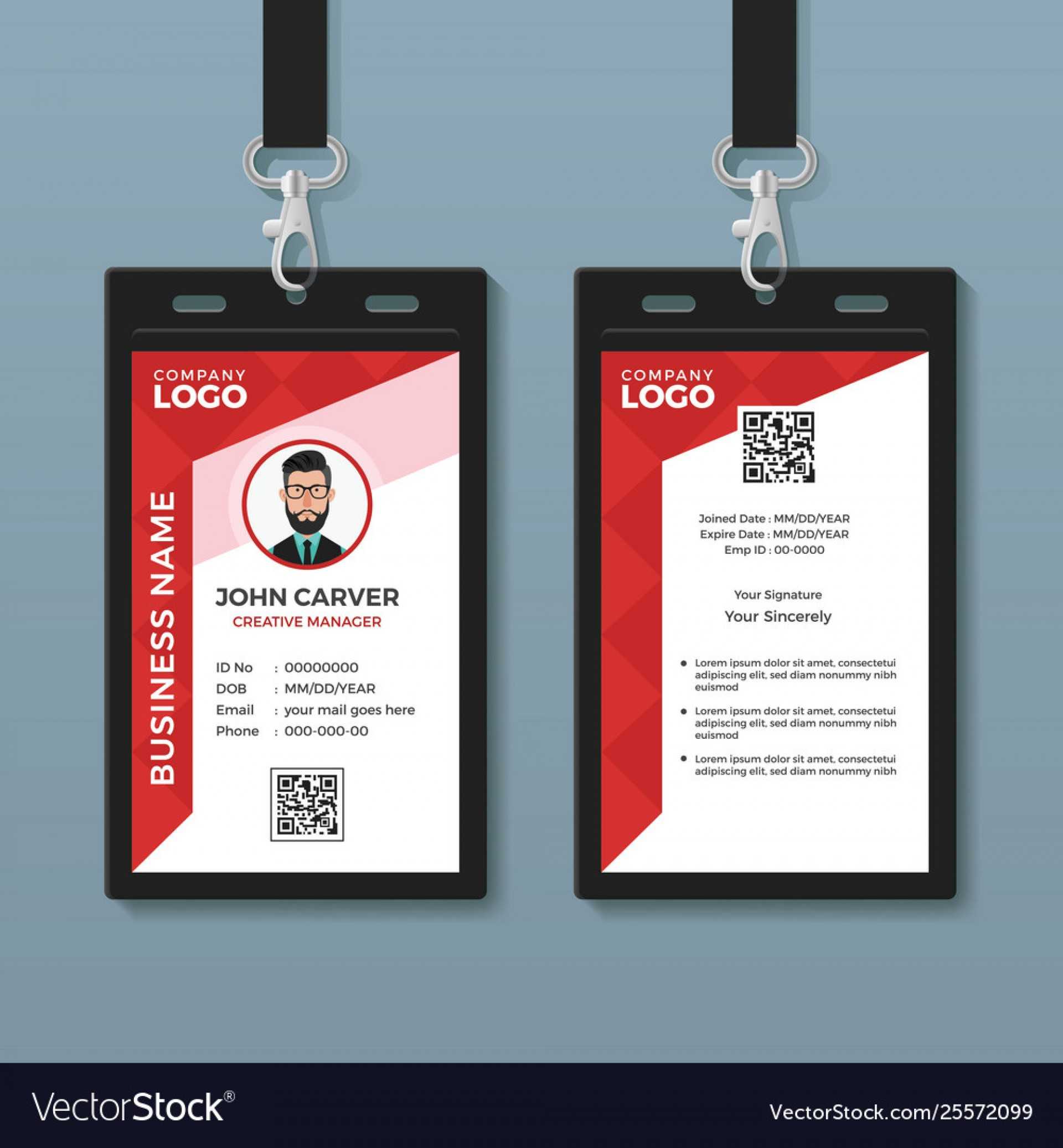 034 Free Custom Id Card Templatesidcreator Make Badges For With Free Id Card Template Word