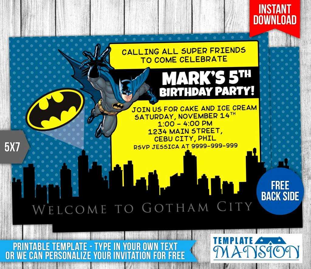 035 Template Ideas Free Batman Birthday Card Fresh Throughout Batman Birthday Card Template