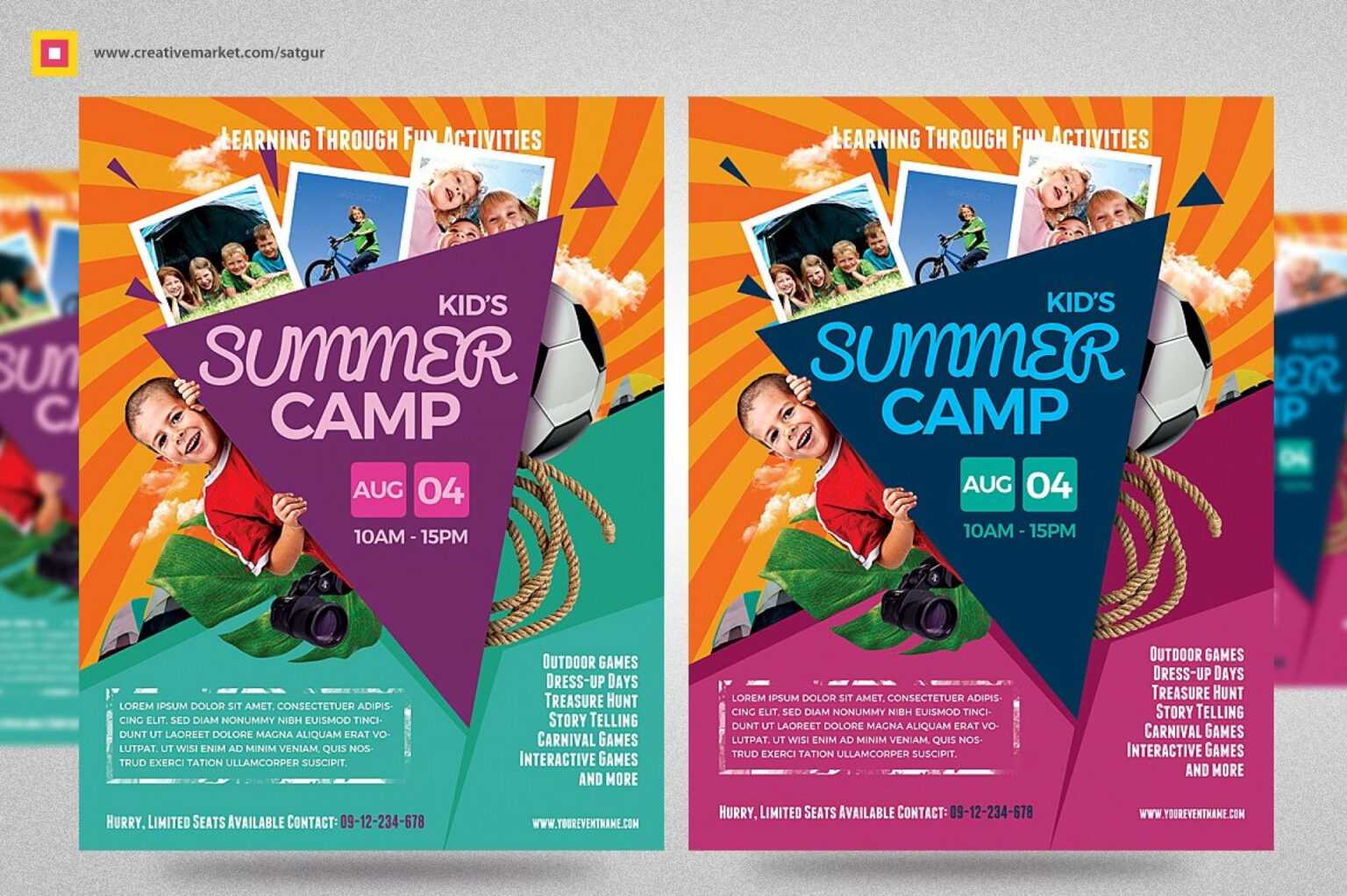 036 Summer Camp Flyer Template Pertaining To Summer Camp Brochure