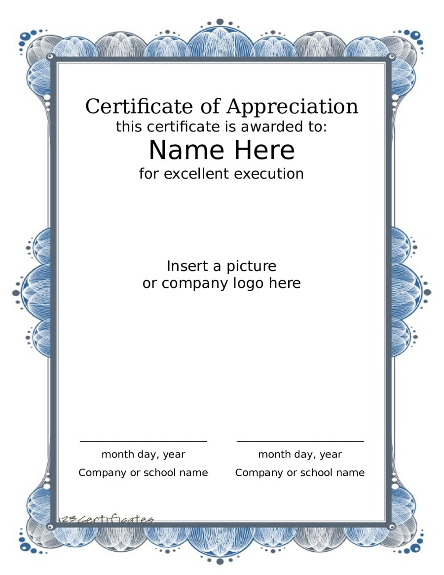 040 Certificate Of Appreciation Format Pdf Award With Regard To Certificate Of Participation Template Pdf