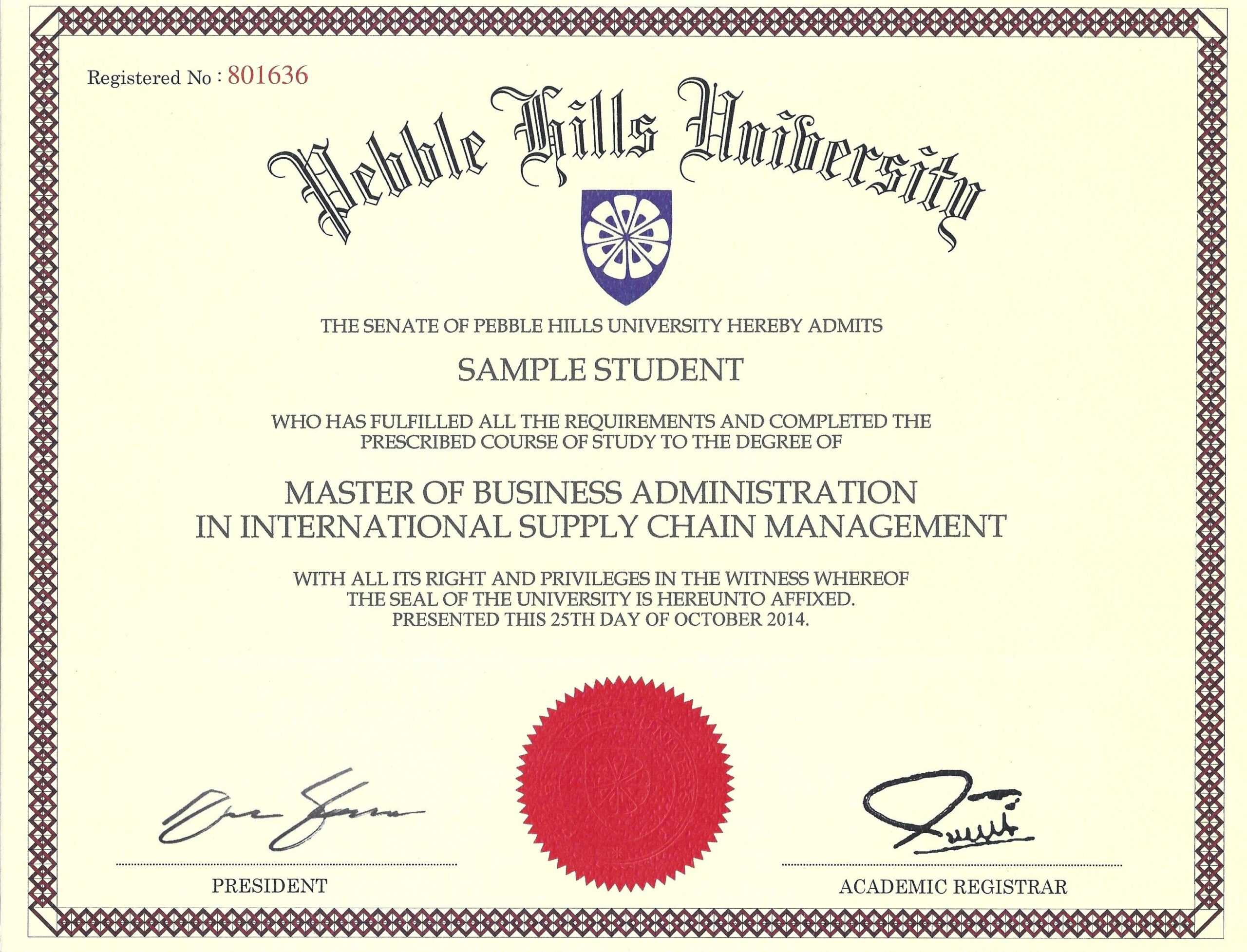 049 Free Printable Diploma Template Degree Certificate Blank For Masters Degree Certificate Template