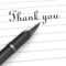 0914 Thank You Note On Paper With Pen Stock Photo Inside Powerpoint Thank You Card Template