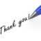 0914 Thank You Note With Blue Pen On White Background Stock With Powerpoint Thank You Card Template
