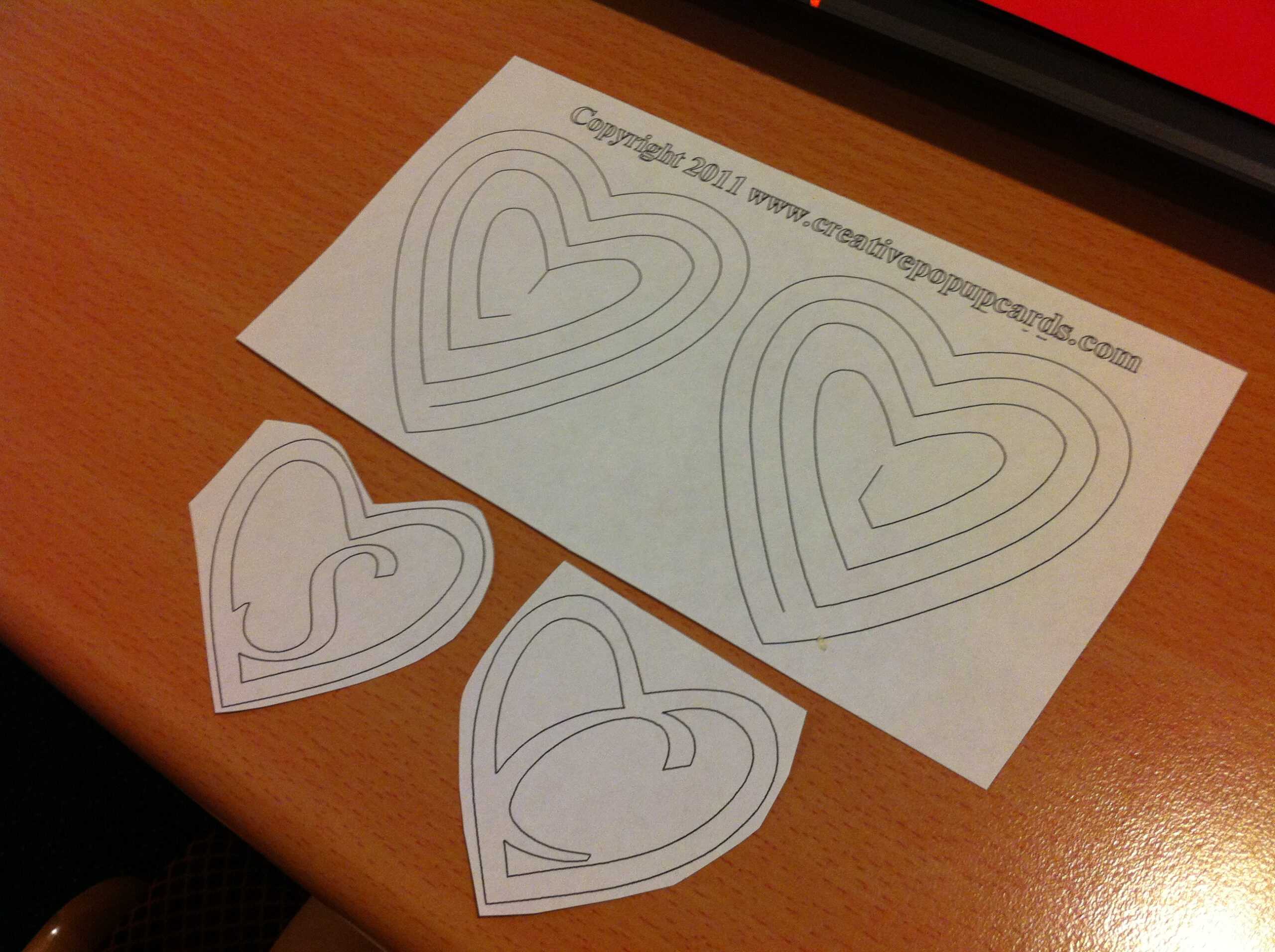 10 Images Of Spiral Pop Up Hearts Template | Somaek With Regard To Pop Out Heart Card Template