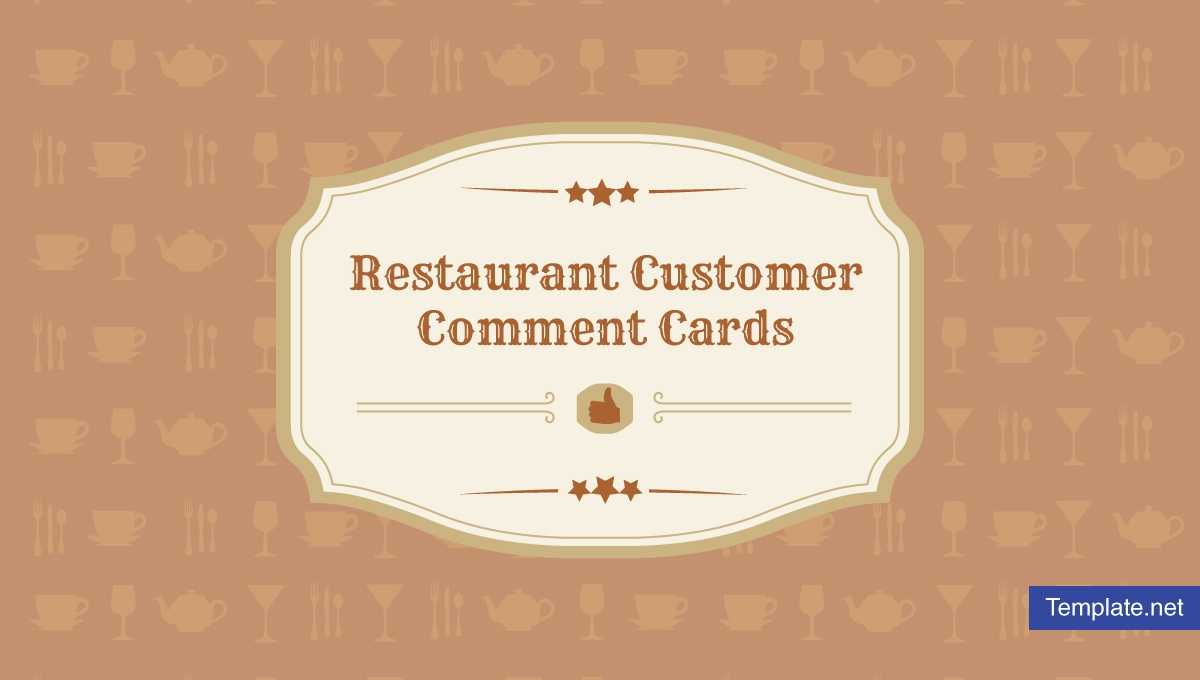 10+ Restaurant Customer Comment Card Templates & Designs For Restaurant Comment Card Template
