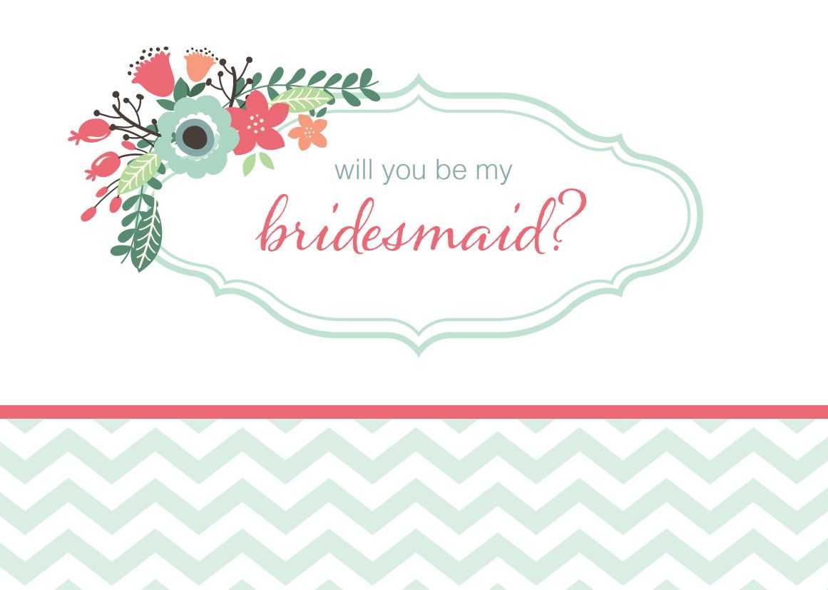 10 Will You Be My Bridesmaid? Cards (Free & Printable) With Regard To Will You Be My Bridesmaid Card Template