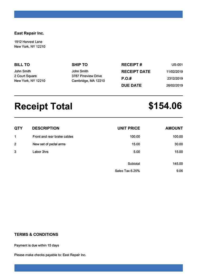 100 Free Receipt Templates | Print & Email Receipts As Pdf In Fake Credit Card Receipt Template