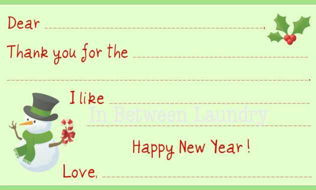 11 Free, Printable Christmas Thank You Cards in Christmas Thank You Card Templates Free