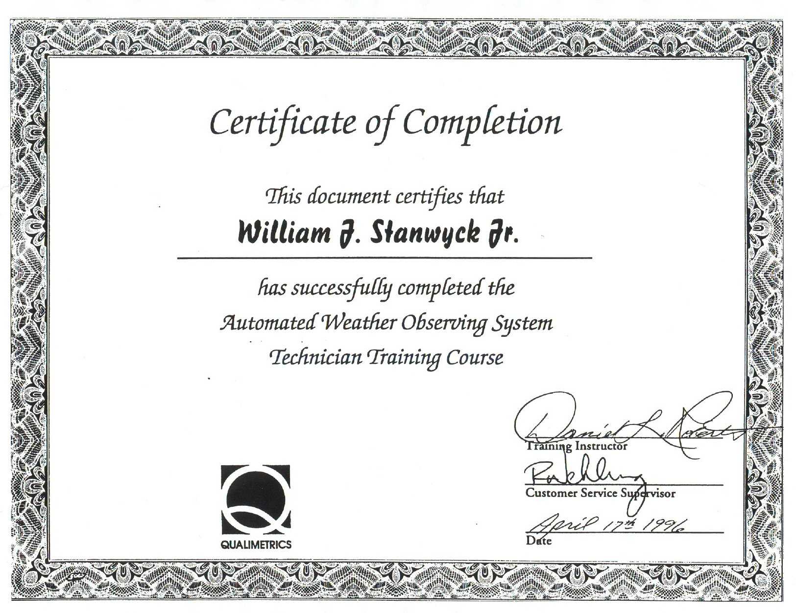 12 13 Samples Of Certificates Of Completion | Mysafetgloves Throughout Fall Protection Certification Template