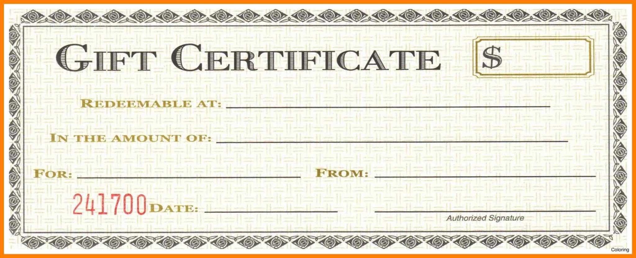 12+ Free Printable Gift Certificate Template Word | St throughout ...