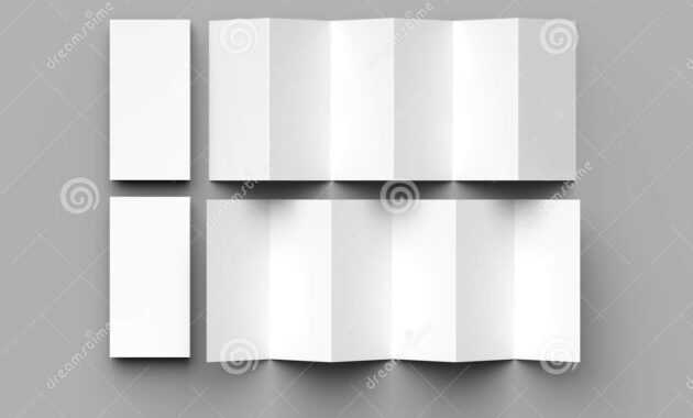 12 Page Leaflet, 6 Panel Accordion Fold - Z Fold Vertical in 12 Page Brochure Template