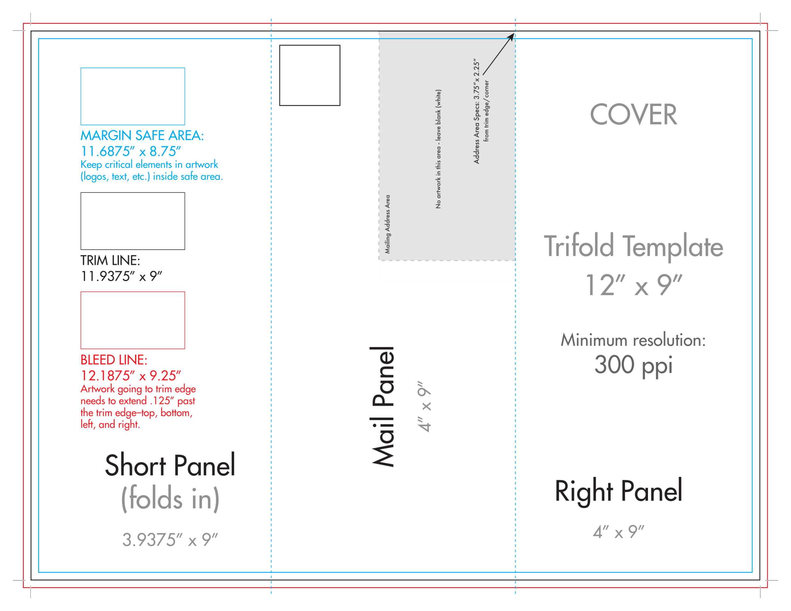 12" X 9" Rack Brochure Template (Tri Fold) – U.s. Press In 12 Page Brochure Template