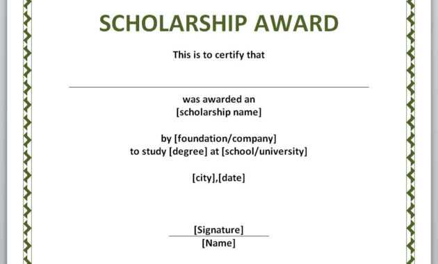 13 Free Certificate Templates For Word » Officetemplate for Scholarship Certificate Template Word