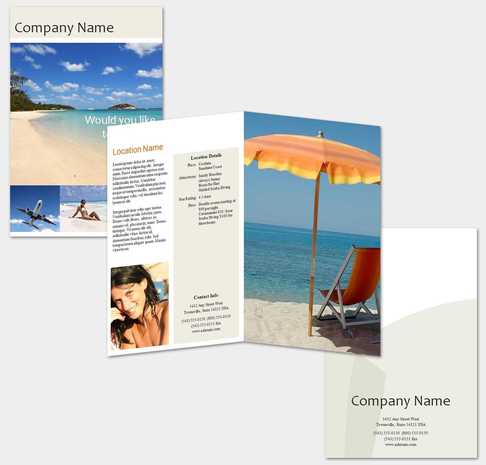 13 Travel Brochure Design Templates Images – Travel Brochure In Word Travel Brochure Template