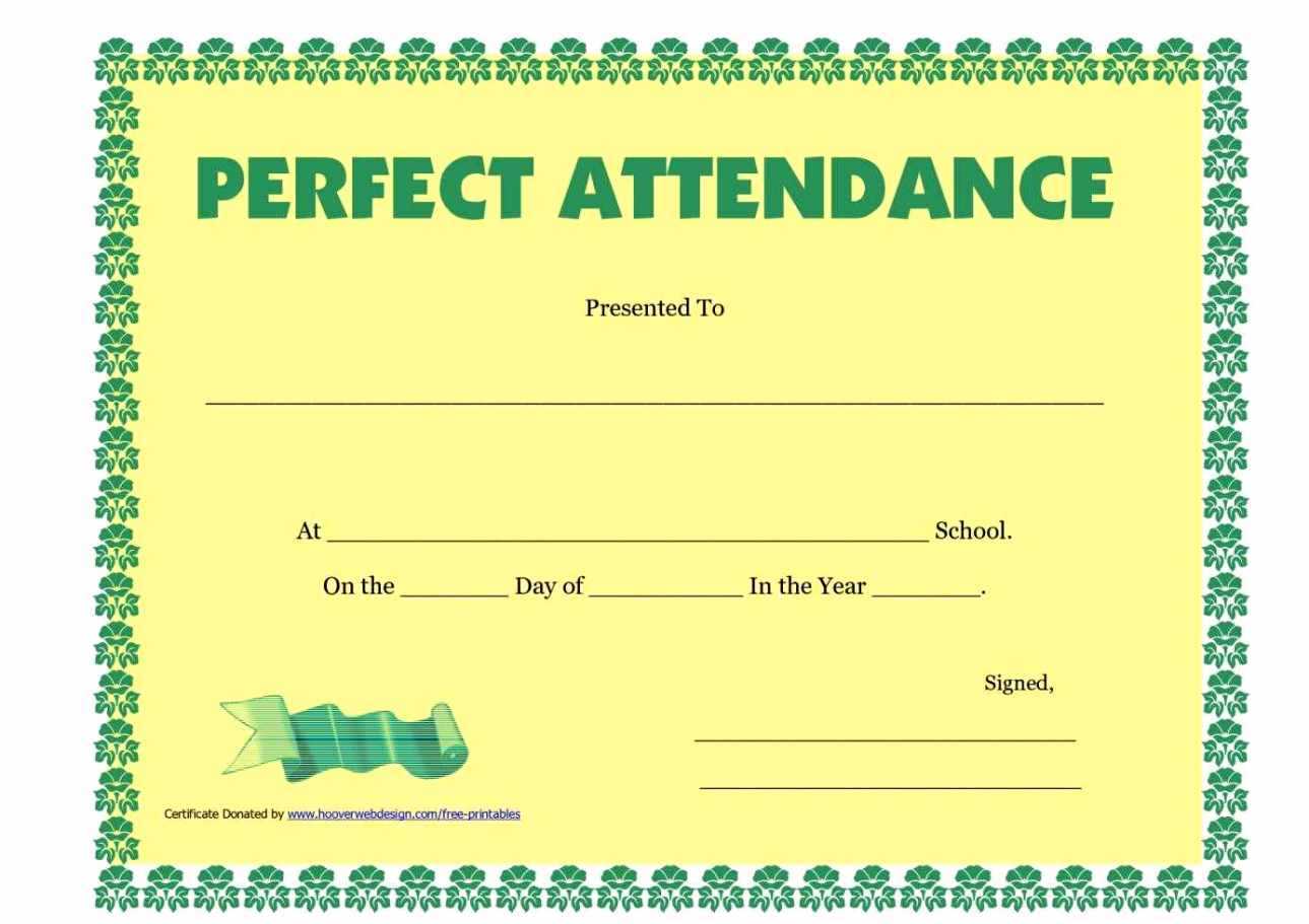 14 Images Of Sunday School Attendance Certificate Template Pertaining To Perfect Attendance Certificate Free Template