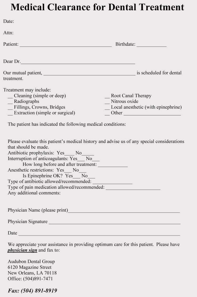 15+ Sample Medical Clearance Forms (Dental, Surgery Pertaining To Fit To Fly Certificate Template
