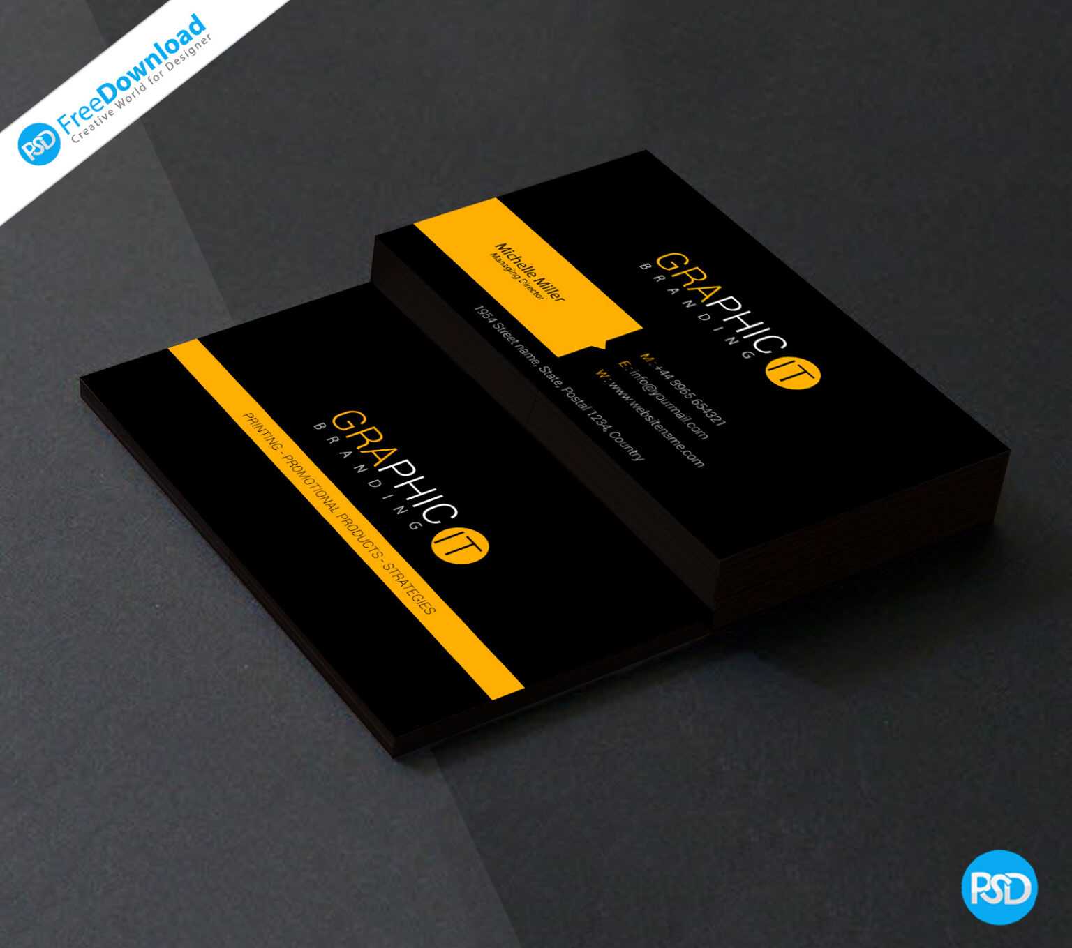 Name Card Photoshop Template